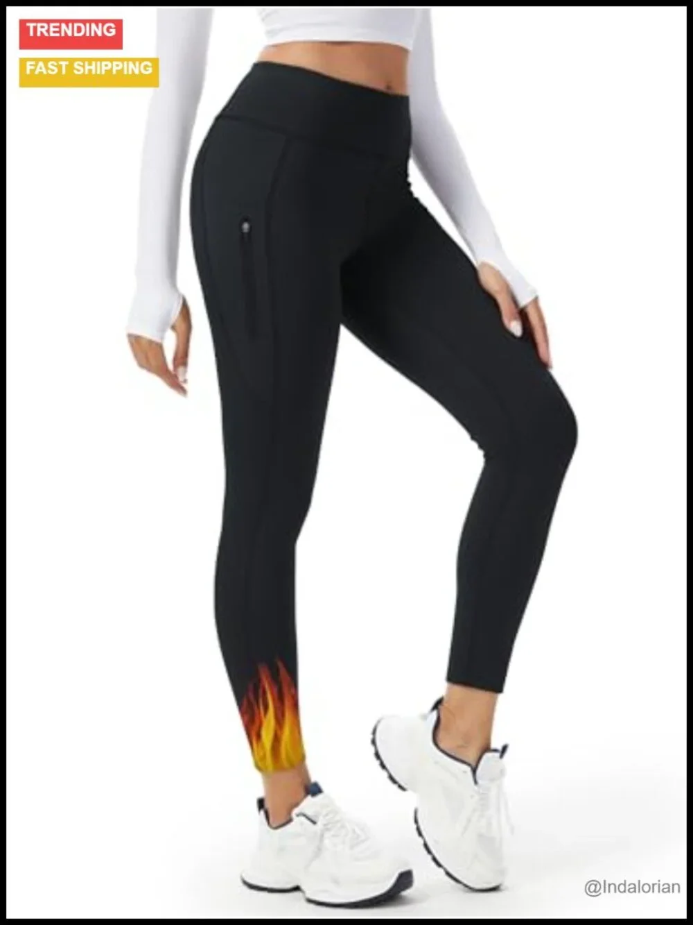 Fleece Lined High Waisted Leggings for Women Tall Thermal Yoga Pants with 3